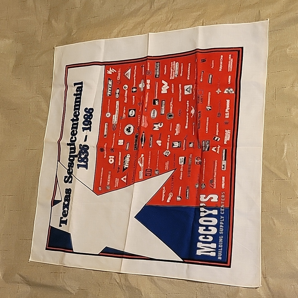 Vintage Texas Sesquicentennial Bandana